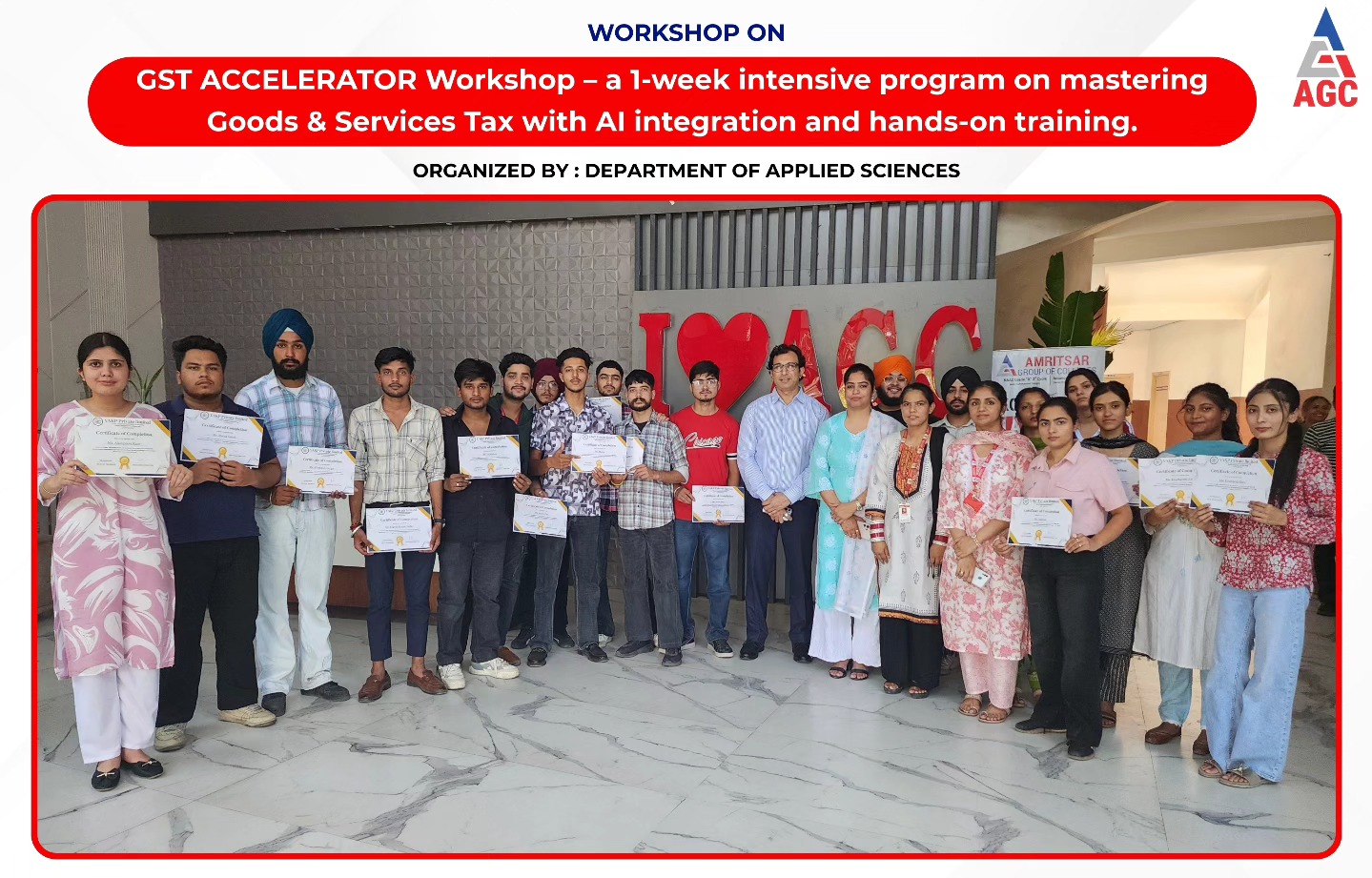 GST Accelerator Workshop in collaboration with AGC